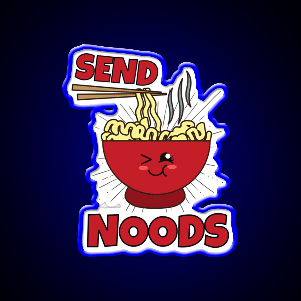 Send Noods Funny Led Neon Sign Chinese Food Rgb Color - Shineneon