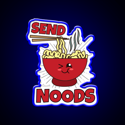 Send Noods Funny Led Neon Sign Chinese Food Rgb Color - Shineneon