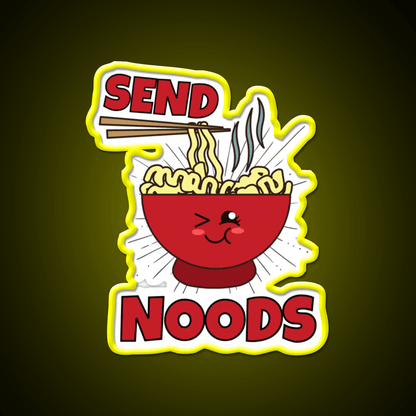 Send Noods Funny Led Neon Sign Chinese Food Rgb Color - Shineneon
