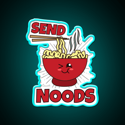 Send Noods Funny Led Neon Sign Chinese Food Rgb Color - Shineneon