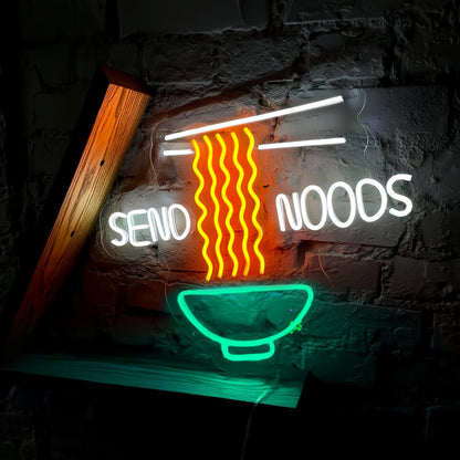 Send Noods Illuminate Your Space With Neon Humor | Shineneon