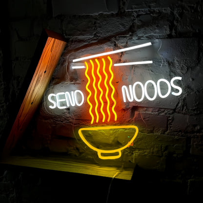 Send Noods Illuminate Your Space With Neon Humor | Shineneon