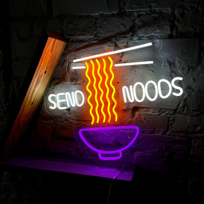 Send Noods Illuminate Your Space With Neon Humor | Shineneon