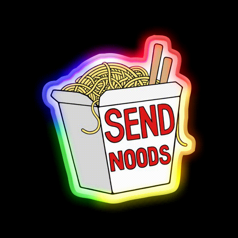Send Noods Led Neon Sign Chinese Food Rgb Color
