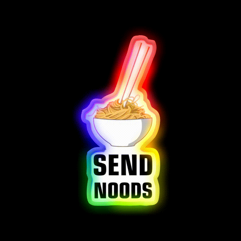 Send Noods Led Neon Sign Chinese Food Home Neon Sign Rgb Color