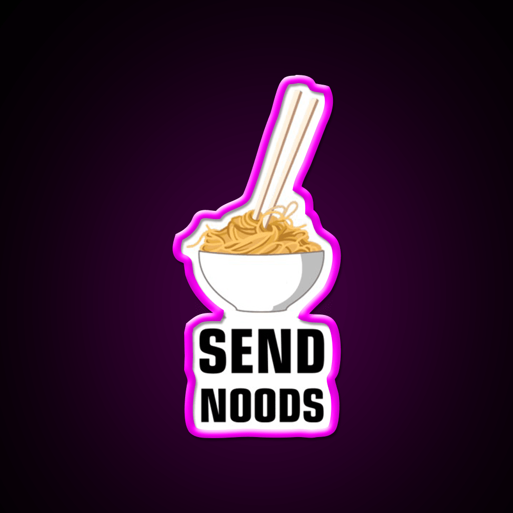 Send Noods Led Neon Sign Chinese Food Home Neon Sign Rgb Color - Shineneon