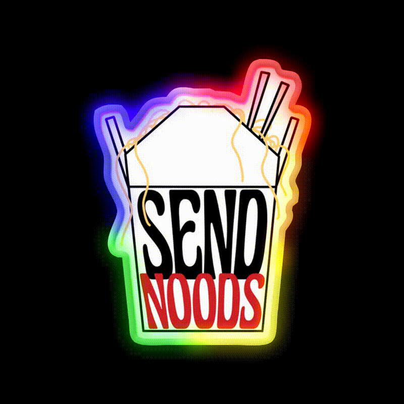 Send Noods Led Neon Sign Chinese Food Restaurant Wall Art Rgb Color