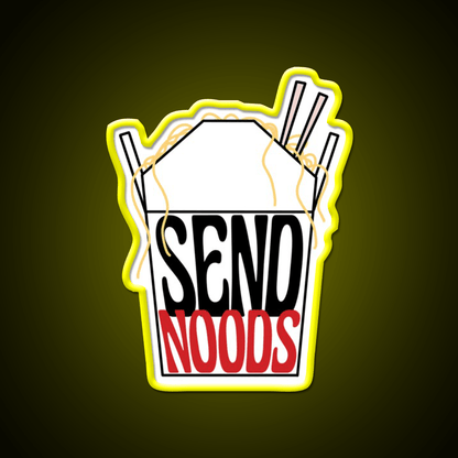 Send Noods Led Neon Sign Chinese Food Restaurant Wall Art Rgb Color - Shineneon