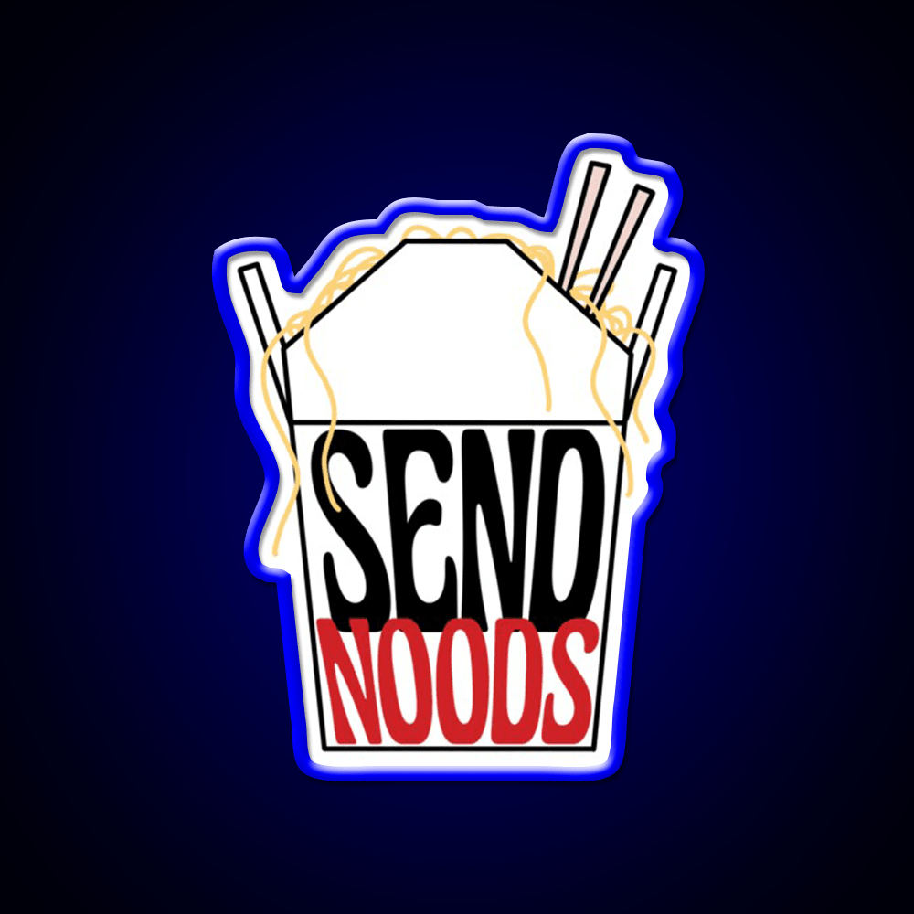 Send Noods Led Neon Sign Chinese Food Restaurant Wall Art Rgb Color - Shineneon