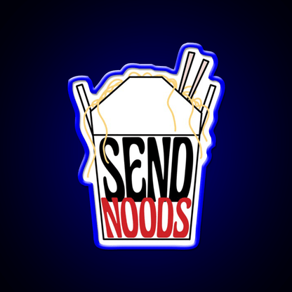 Send Noods Led Neon Sign Chinese Food Restaurant Wall Art Rgb Color - Shineneon