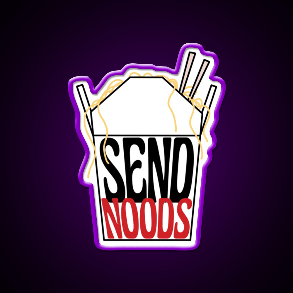 Send Noods Led Neon Sign Chinese Food Restaurant Wall Art Rgb Color - Shineneon