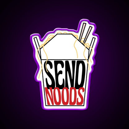 Send Noods Led Neon Sign Chinese Food Restaurant Wall Art Rgb Color - Shineneon