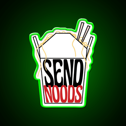 Send Noods Led Neon Sign Chinese Food Restaurant Wall Art Rgb Color - Shineneon