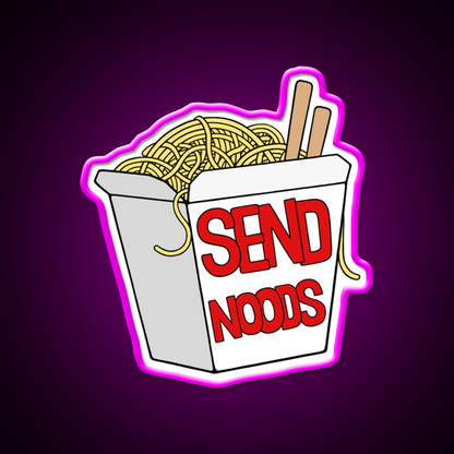 Send Noods Led Neon Sign Chinese Food Wall Art Rgb Color