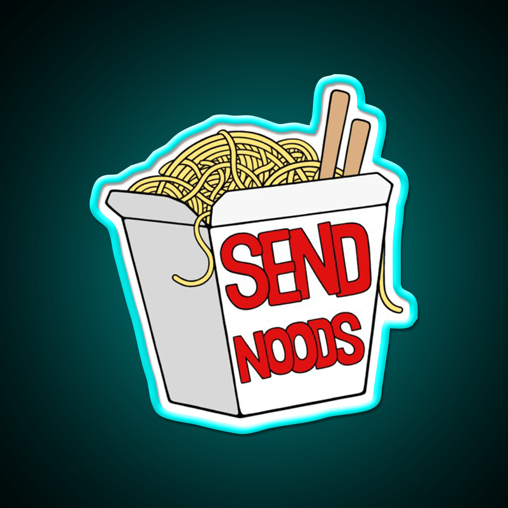 Send Noods Led Neon Sign Chinese Food Wall Art Rgb Color - Shineneon