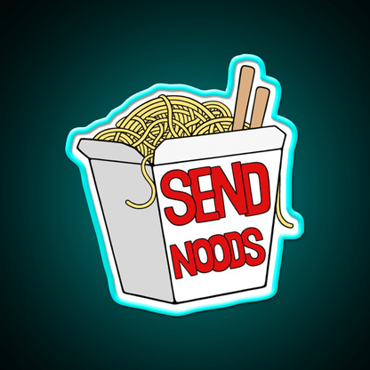 Send Noods Led Neon Sign Chinese Food Wall Art Rgb Color - Shineneon