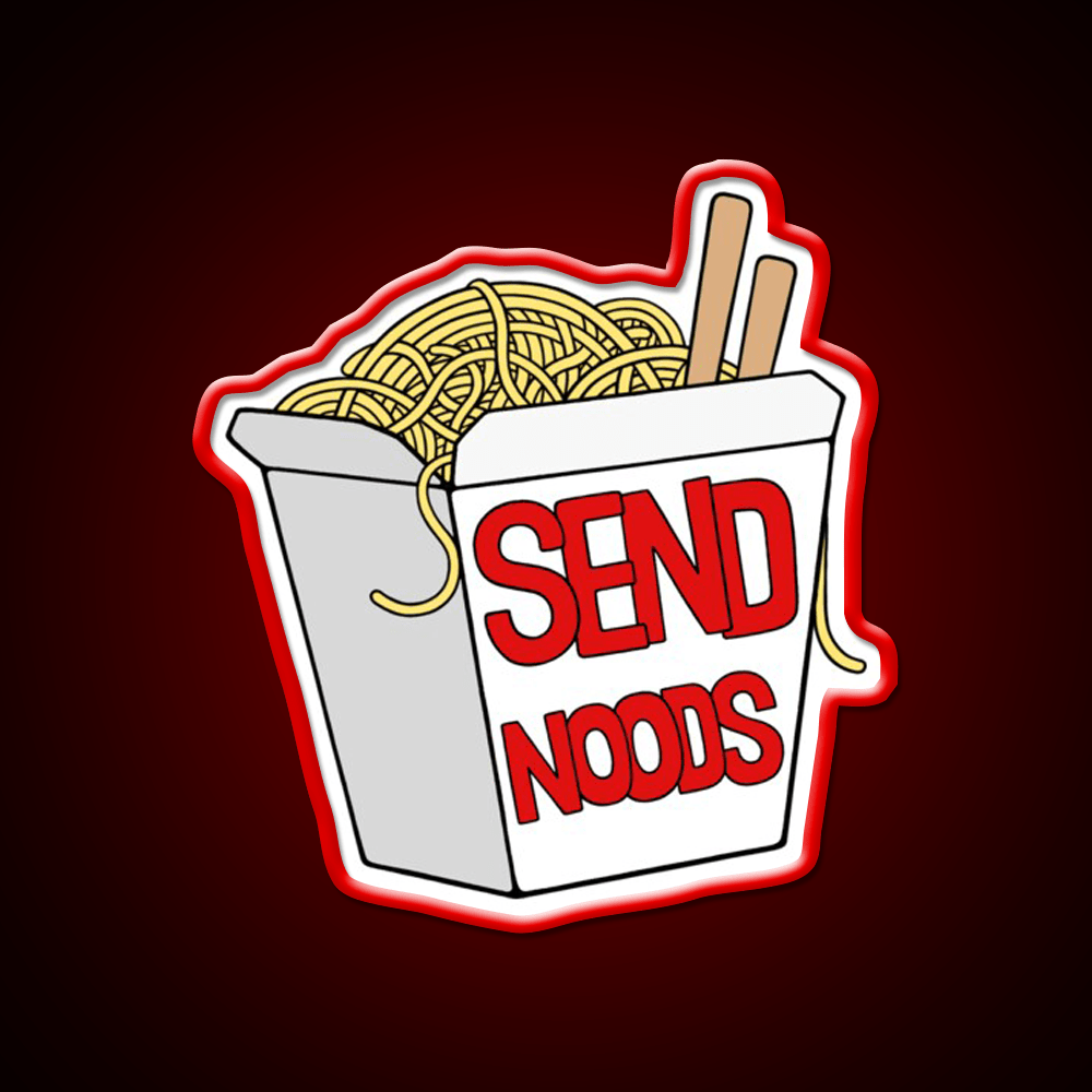 Send Noods Led Neon Sign Chinese Food Wall Art Rgb Color - Shineneon