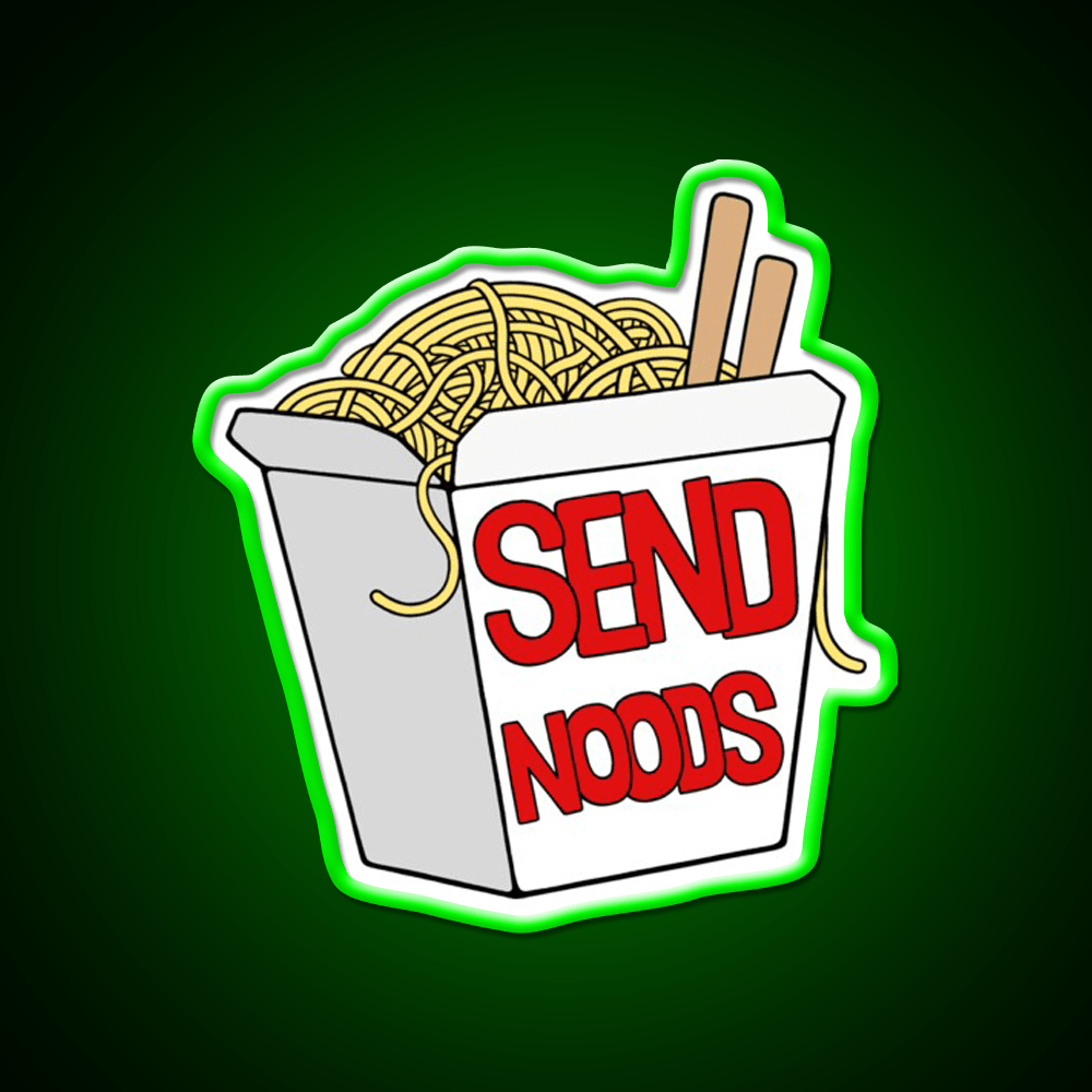 Send Noods Led Neon Sign Chinese Food Wall Art Rgb Color - Shineneon
