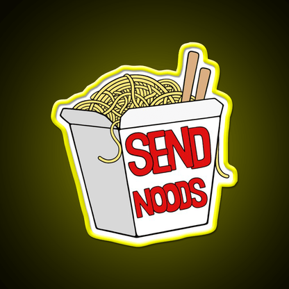 Send Noods Led Neon Sign Chinese Food Wall Art Rgb Color - Shineneon