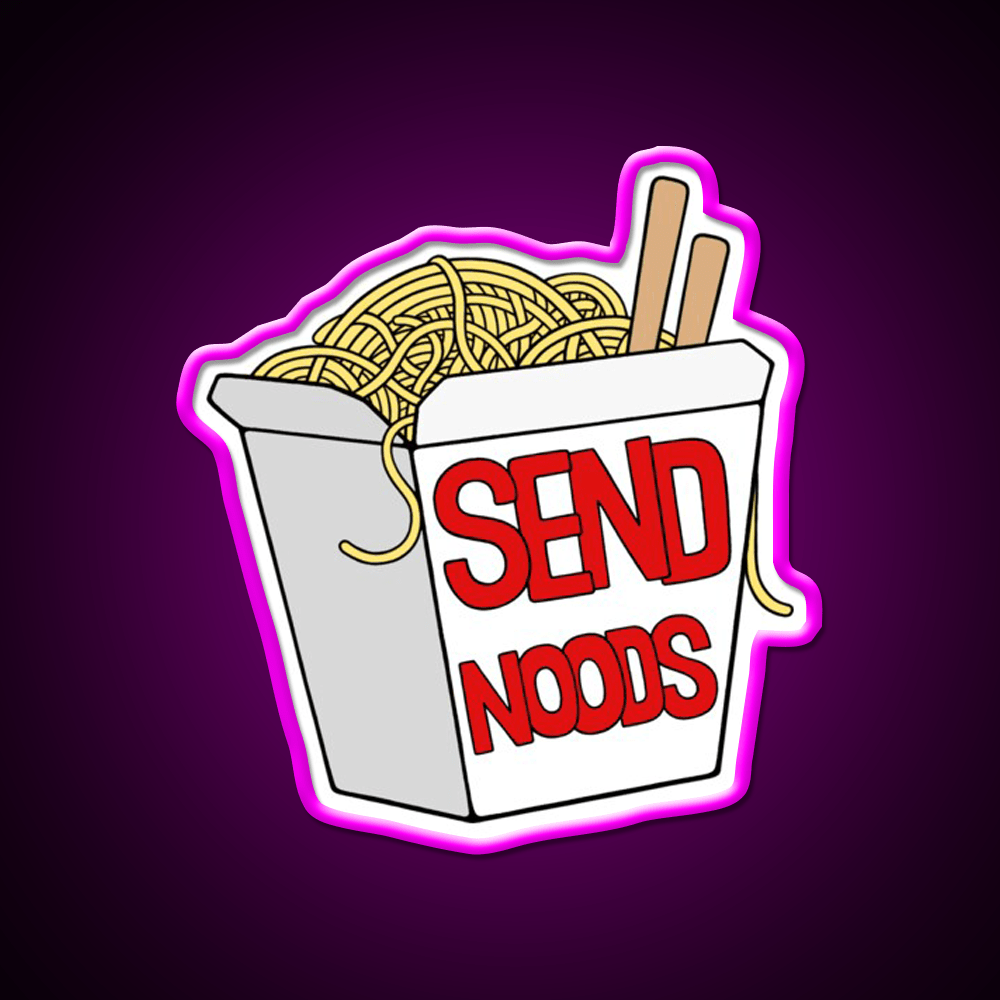 Send Noods Led Neon Sign Chinese Food Wall Art Rgb Color - Shineneon