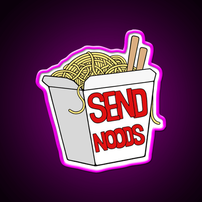 Send Noods Led Neon Sign Chinese Food Wall Art Rgb Color - Shineneon