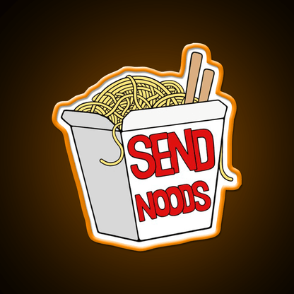Send Noods Led Neon Sign Chinese Food Wall Art Rgb Color - Shineneon