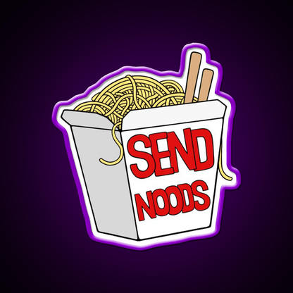 Send Noods Led Neon Sign Chinese Food Wall Art Rgb Color - Shineneon