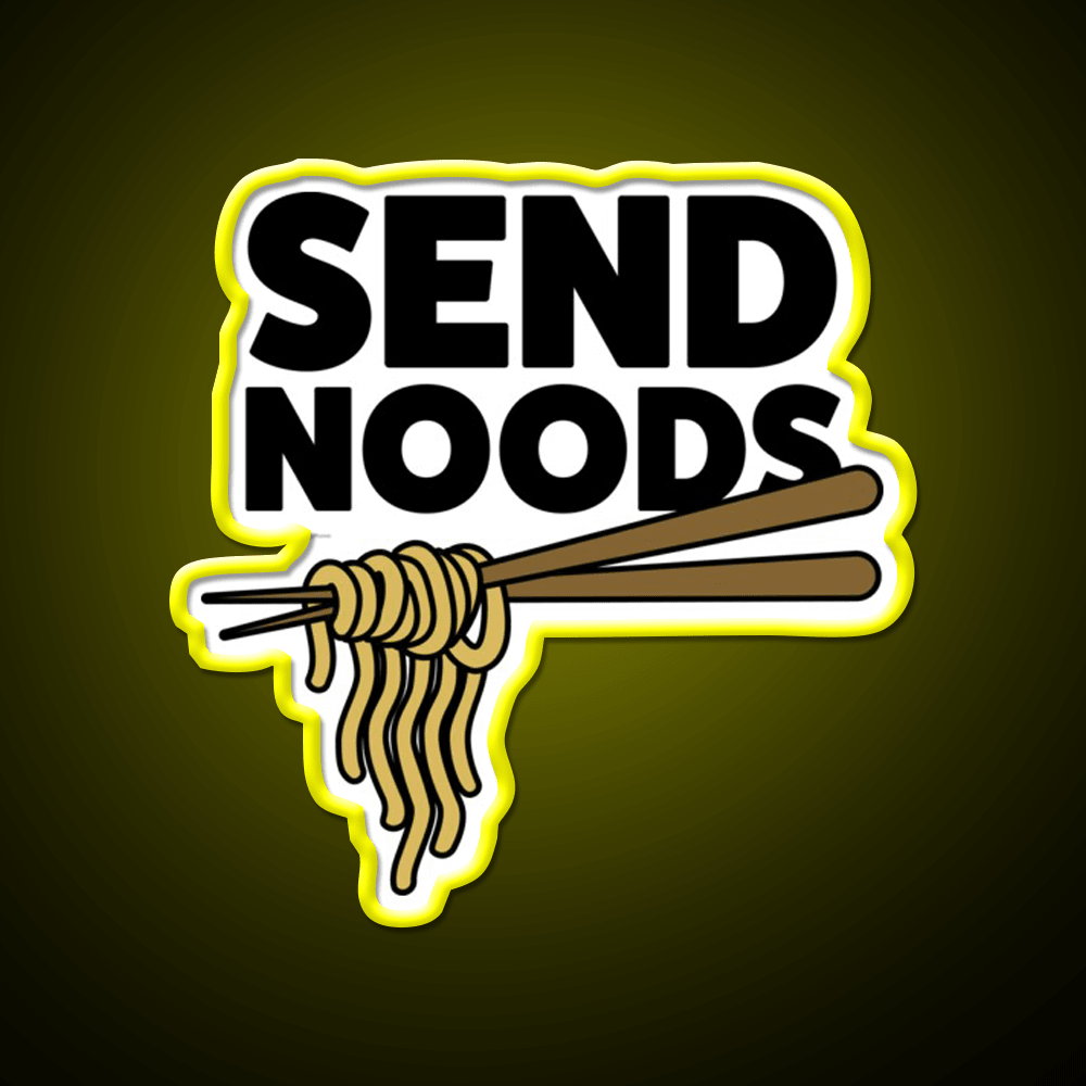 Send Noods Led Neon Sign Chinese Food Wall Decor Rgb Color - Shineneon