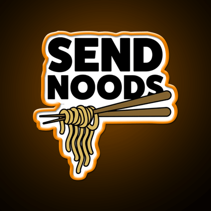 Send Noods Led Neon Sign Chinese Food Wall Decor Rgb Color - Shineneon