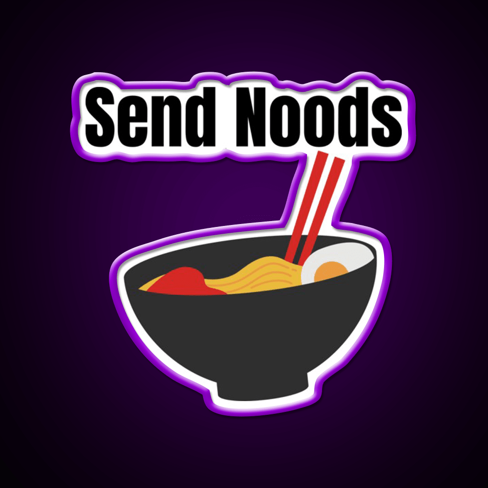Send Noods Led Neon Sign Chinese Food Wall Led Sign Rgb Color - Shineneon