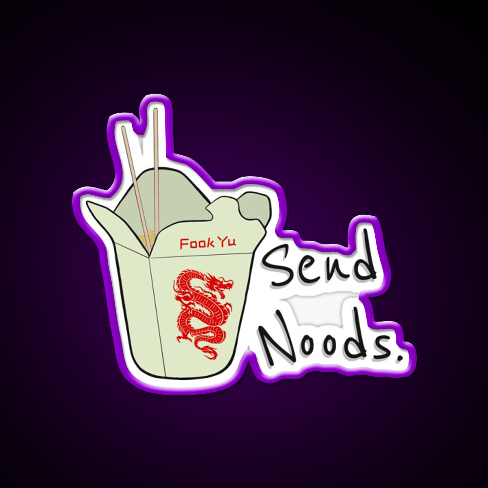 Send Noods Led Neon Sign Chinese Food Wall Neon Sign Rgb Color - Shineneon