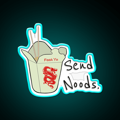Send Noods Led Neon Sign Chinese Food Wall Neon Sign Rgb Color - Shineneon