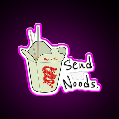Send Noods Led Neon Sign Chinese Food Wall Neon Sign Rgb Color - Shineneon