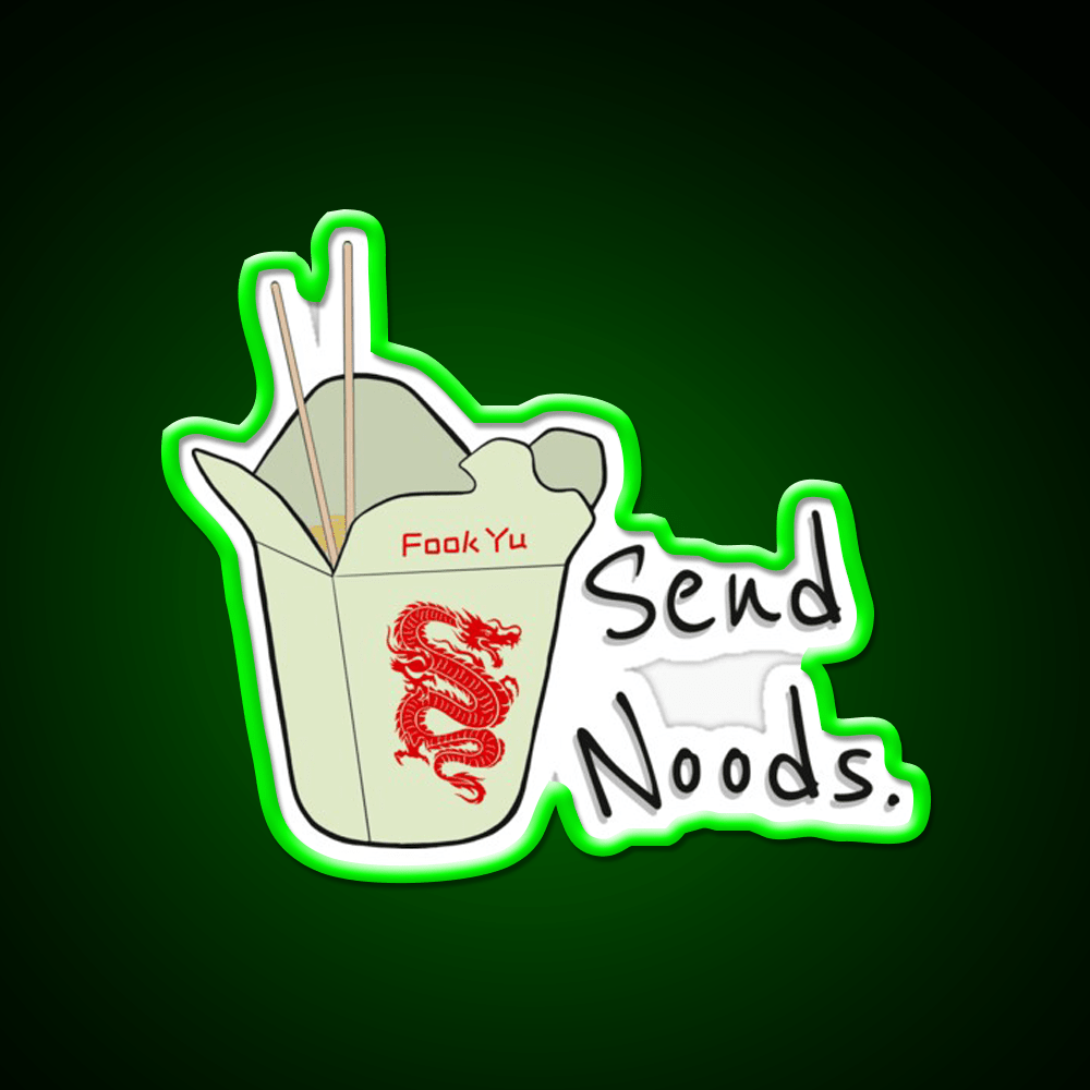 Send Noods Led Neon Sign Chinese Food Wall Neon Sign Rgb Color - Shineneon