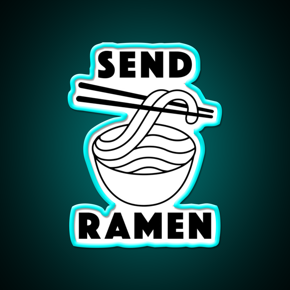 Send Ramen Led Neon Sign Chinese Food Rgb Color - Size and dimension reference