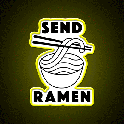 Send Ramen Led Neon Sign Chinese Food Rgb Color - Custom LED neon sign front view