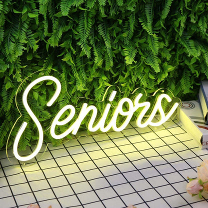 Seniors Yellow Led Neon Sign - Shineneon