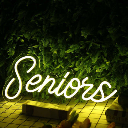 Seniors Yellow Led Neon Sign - Shineneon