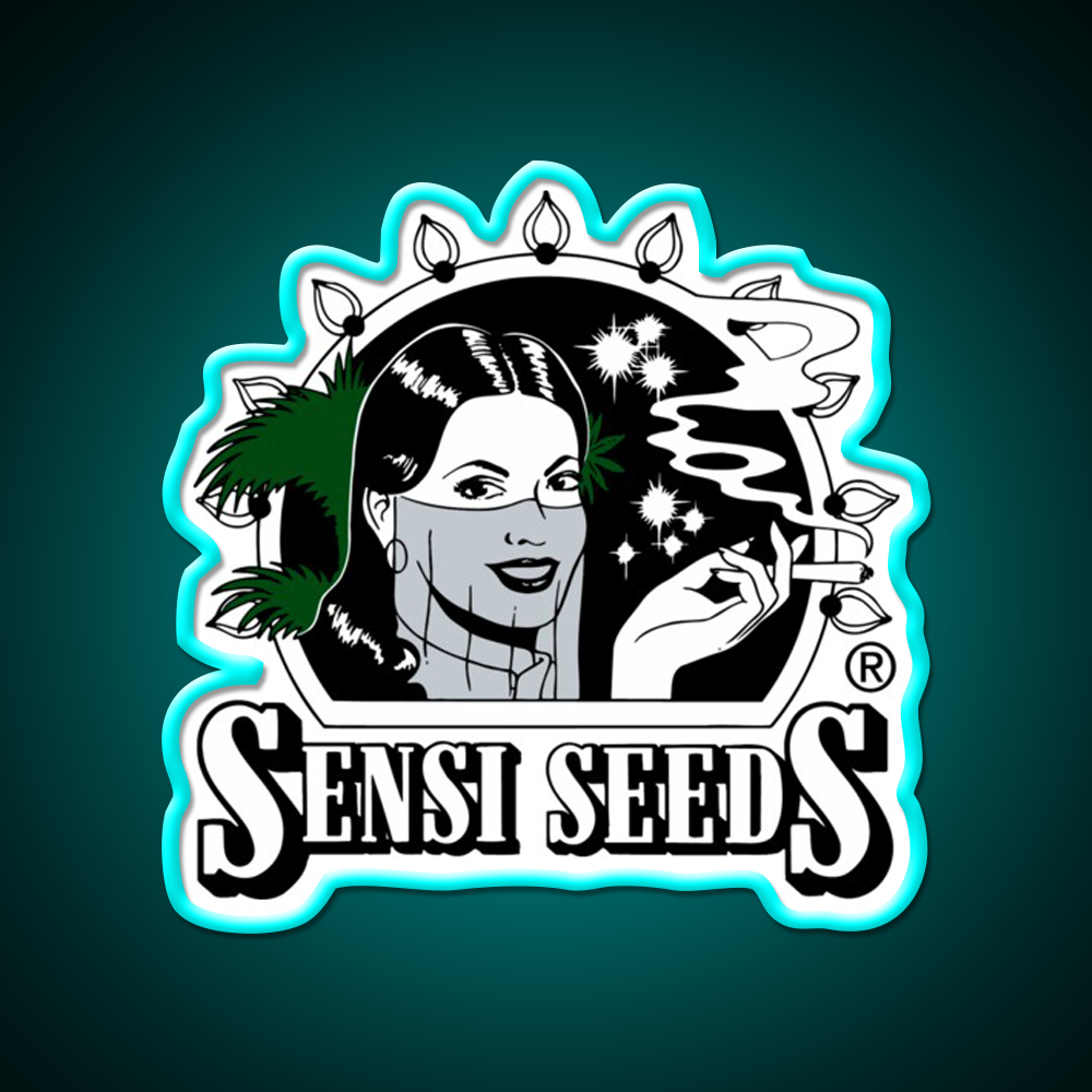 Sensi Seeds Best Seed Bank Hemp Inspired Green Leaf Led Neon Sign Rgb Color - Size and dimension reference
