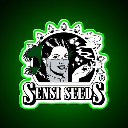 Sensi Seeds Best Seed Bank Hemp Inspired Green Leaf Led Neon Sign Rgb Color - Shineneon