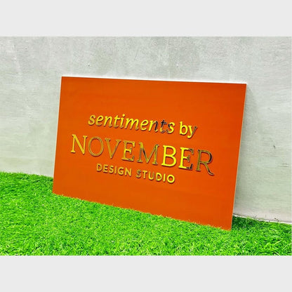 Sentiments By November Studio Acrylic Business Logo Sign - Shineneon