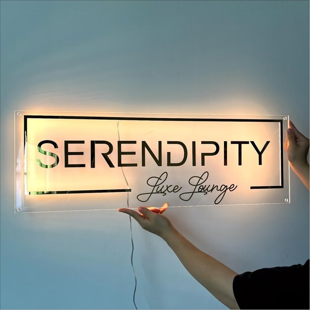 Serendipity Acrylic Business Logo Sign - Shineneon