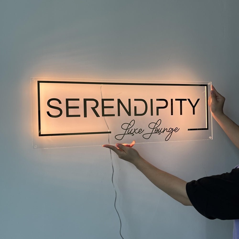 Serendipity Salon Acrylic Business Logo Sign - Shineneon