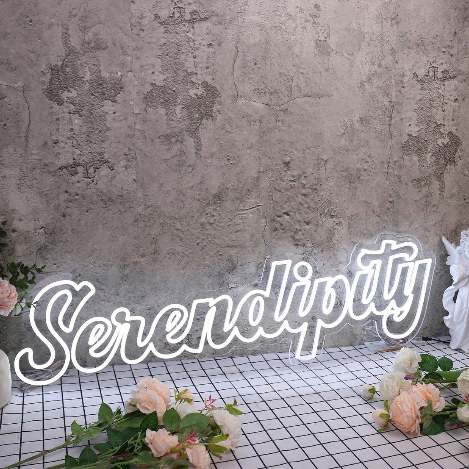 Serendipity White Led Neon Sign - Shineneon