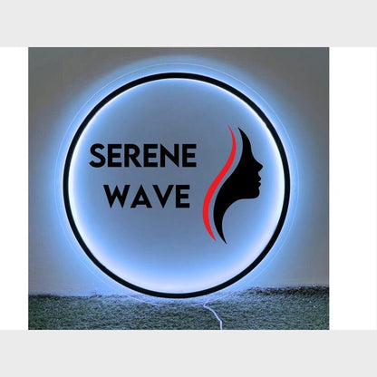 Serene Wave Acrylic Business Logo Sign - Shineneon