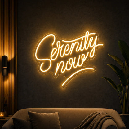 Serenity Now LED Neon Sign Garage Man Cave Neon Sign high-converting product image