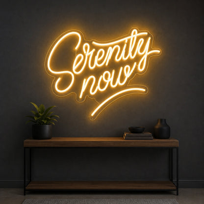 Serenity Now LED Neon Sign Garage Man Cave Neon Sign size image