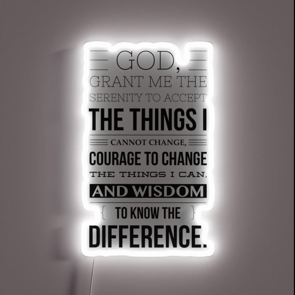 Serenity Prayer Gift Rgb Led Neon Sign - Shineneon