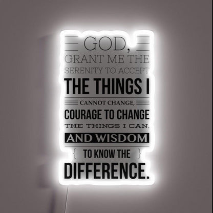 Serenity Prayer Gift Rgb Led Neon Sign - Shineneon