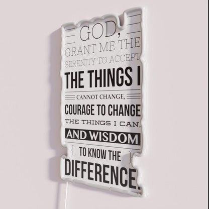 Serenity Prayer Gift Rgb Led Neon Sign - Shineneon